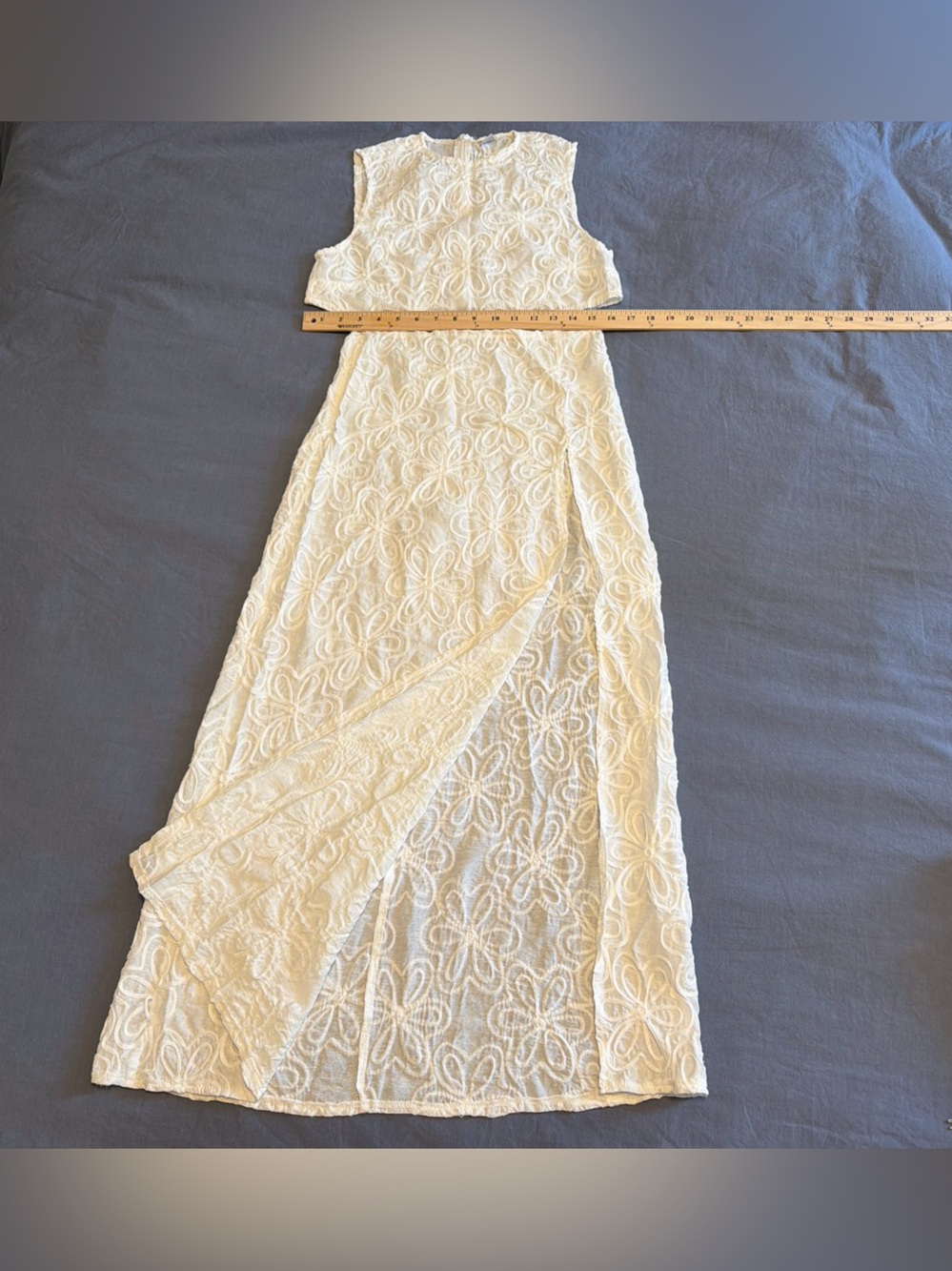 Ivory Lace Sheer Maxi Cover-Up - Women